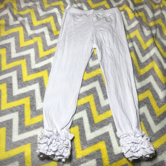 White Ruffle Pants - Picture 3 of 5